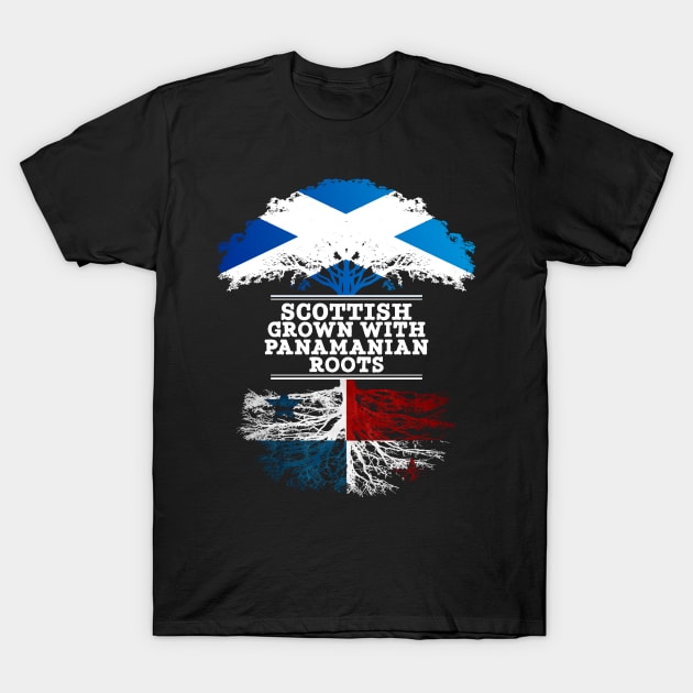 Scottish Grown With Panamanian Roots - Gift for Panamanian With Roots From Panama T-Shirt by Country Flags